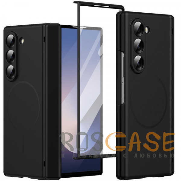 Фото Черный Чехол 3D с Magsafe и внешним стеклом для Samsung Galaxy Z Fold 6