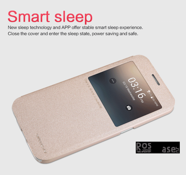 Фото Золотой Nillkin Sparkle | Чехол-книжка с функцией Sleep Mode для Samsung Galaxy S6 G920F/G920D Duos