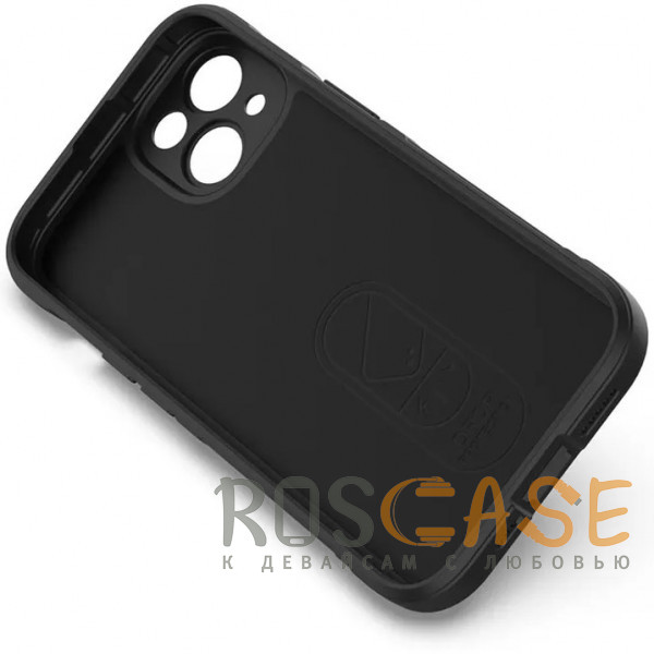 Изображение Темно-синий Flex Silicone | Противоударный чехол для iPhone 14 с защитой камеры и микрофиброй
