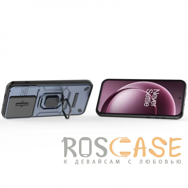 Изображение Темно-синий Transformer Ring Holder | Противоударный чехол с кольцом и шторкой камеры для OnePlus 15 5G