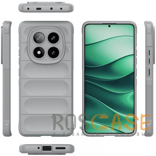 Фото Серый Flex Silicone | Противоударный чехол для Xiaomi Redmi Note 14 Pro 4G с защитой камеры и микрофиброй