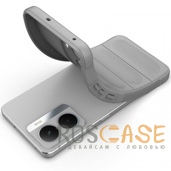 Фотография Серый Flex Silicone | Противоударный чехол для Realme P3 5G / Neo 7X с защитой камеры и микрофиброй