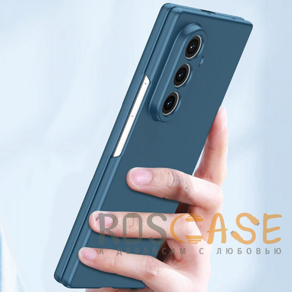 Фотография Темно-синий Matte Shield | Тонкий матовый пластиковый чехол для Samsung Galaxy Z Fold 7