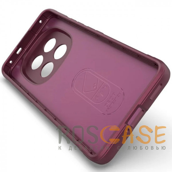 Изображение Бордовый Flex Silicone | Противоударный чехол для Xiaomi Redmi Note 14 Pro 4G с защитой камеры и микрофиброй