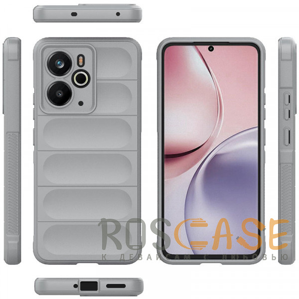 Фото Серый Flex Silicone | Противоударный чехол для Realme 14 5G с защитой камеры и микрофиброй