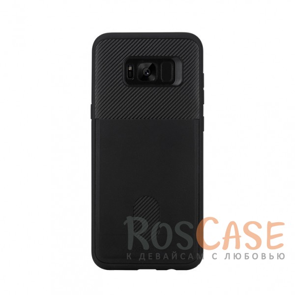 Фото Черный / Black ROCK Cana | Чехол для Samsung G955 Galaxy S8 Plus с внешним карманом для визиток