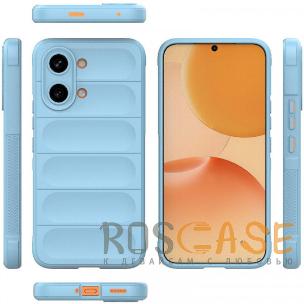 Фото Голубой Flex Silicone | Противоударный чехол для Poco X8 Pro Max / Xiaomi Turbo 5 Max с защитой камеры и микрофиброй