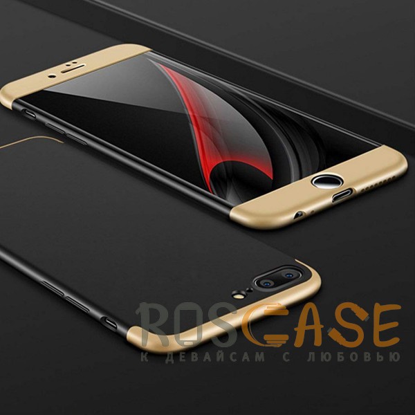 Изображение Черный / Золотой GKK LikGus 360° | Двухсторонний чехол для iPhone 6 Plus / 6s Plus с защитными вставками