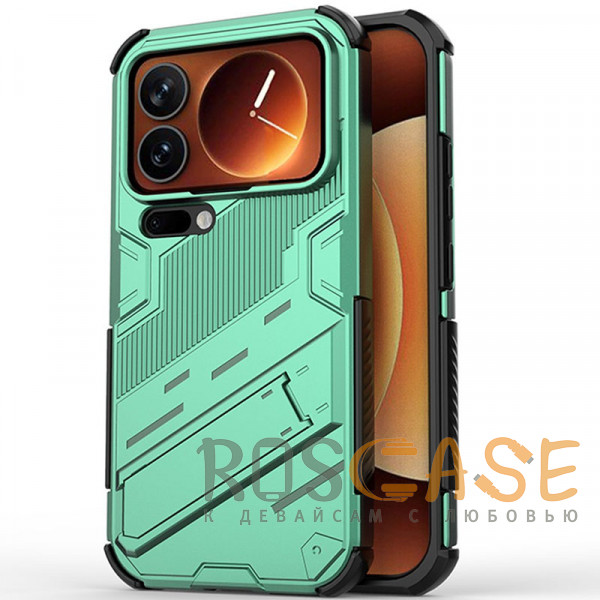 Фото Зеленый Megatron | Противоударный чехол-подставка для Xiaomi Mi 17 Pro 5G с защитой камеры