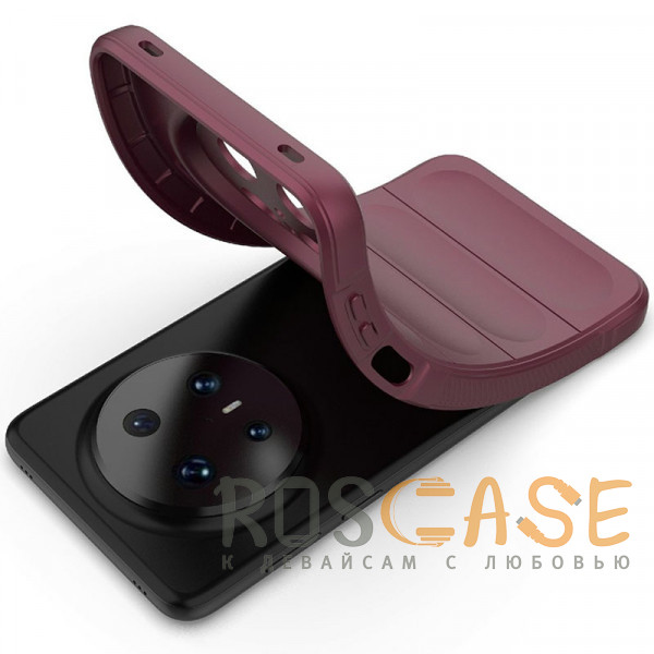 Фотография Бордовый Flex Silicone | Противоударный чехол для Huawei Mate 70 Pro / 70 Pro Plus с защитой камеры и микрофиброй