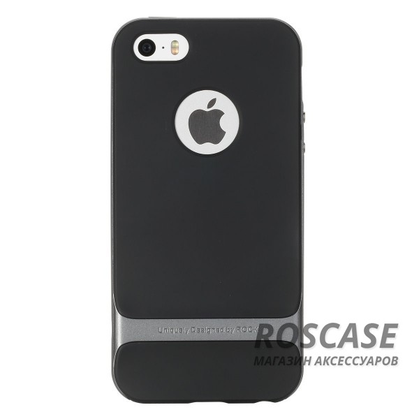 Фотография Черный / Серый TPU+PC чехол Rock Royce Cross Series для Apple iPhone 5/5S/SE