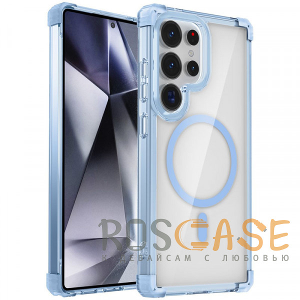 Фото Синий Nature Magnetic | Прозрачный противоударный чехол с поддержкой MagSafe для Samsung Galaxy S26 Ultra