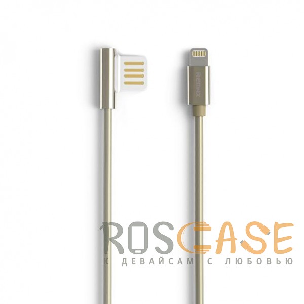Фото Золотой Remax Emperor | Дата кабель USB to Lightning с угловым штекером USB (100 см)