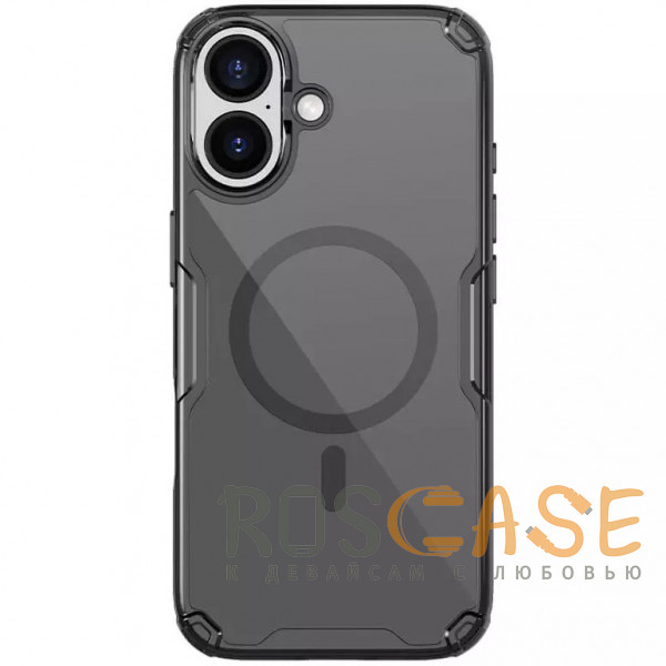 Фото Черный Nillkin Nature PRO Magnetic | Прозрачный силиконовый чехол для магнитной зарядки для iPhone 17