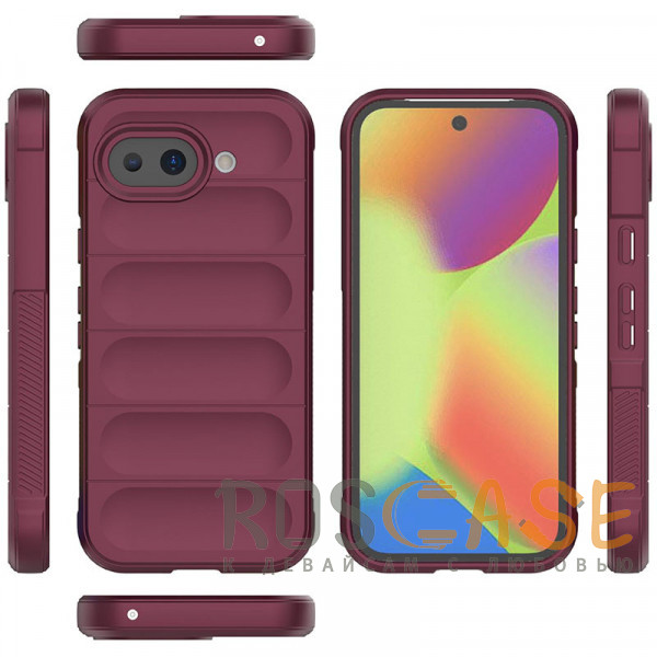 Фото Бордовый Flex Silicone | Противоударный чехол для Google Pixel 10a с защитой камеры и микрофиброй
