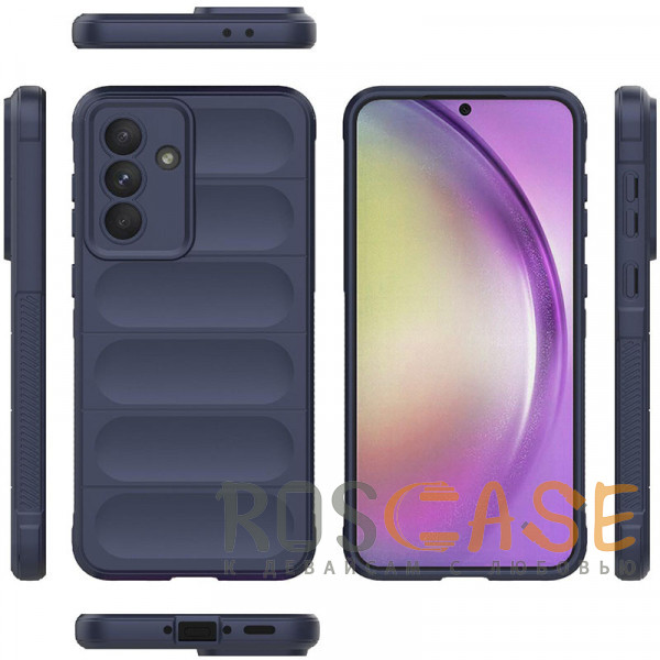 Фото Темно-синий Flex Silicone | Противоударный чехол для Samsung Galaxy A56 / A36 5G с защитой камеры и микрофиброй