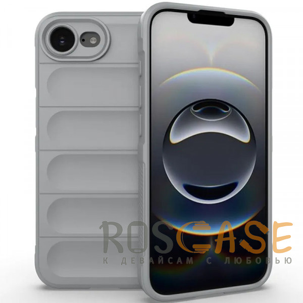 Фото Серый Flex Silicone | Противоударный чехол для iPhone 16e с защитой камеры и микрофиброй
