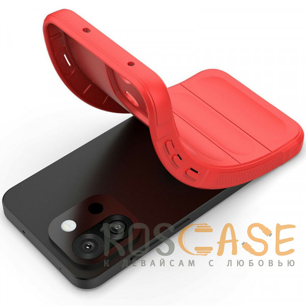 Фотография Красный Flex Silicone | Противоударный чехол для OnePlus 13T / 13S с защитой камеры и микрофиброй