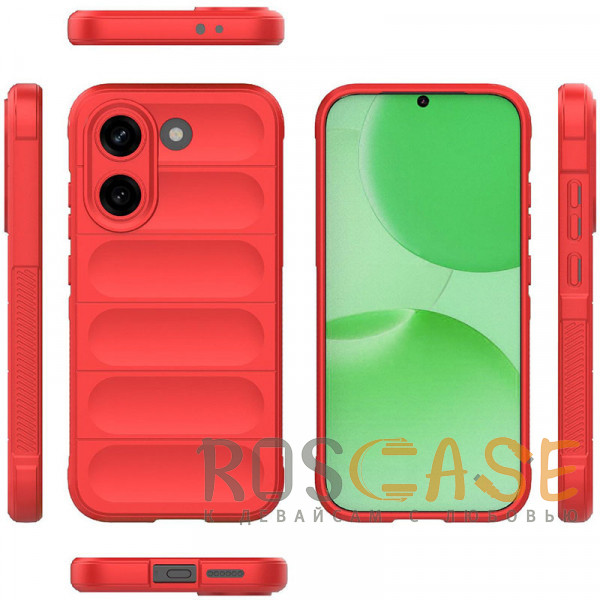 Фото Красный Flex Silicone | Противоударный чехол для Poco X8 Pro / Xiaomi Turbo 5 с защитой камеры