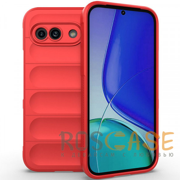 Фото Красный Flex Silicone | Противоударный чехол для Google Pixel 9a с защитой камеры и микрофиброй