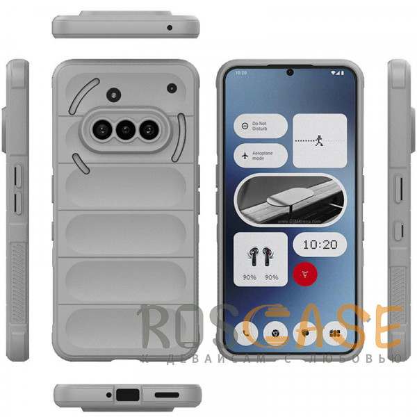 Фото Серый Flex Silicone | Противоударный чехол для Nothing Phone 3a с защитой камеры и микрофиброй
