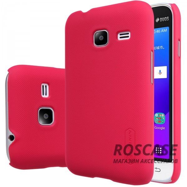 Фото Красный Nillkin Super Frosted Shield | Матовый чехол для Samsung J105H Galaxy J1 Mini / Galaxy J1 Nxt (+ пленка)