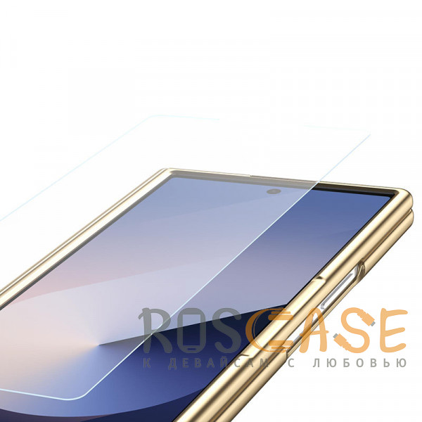 Фото Золотой Чехол 3D с кожаной вставкой и стилусом для Samsung Galaxy Z Fold 8 Ultra