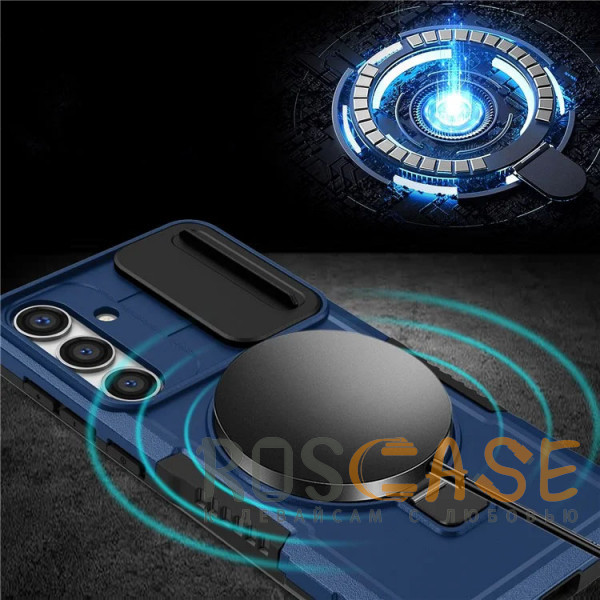 Изображение Темно-синий CamShield MagSafe | Противоударный чехол для Samsung Galaxy S26 Plus со шторкой для камеры