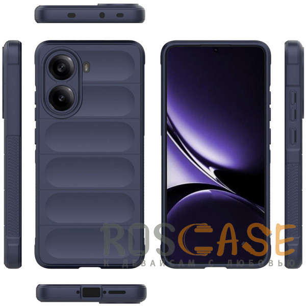 Фото Темно-синий Flex Silicone | Противоударный чехол для Xiaomi Redmi Turbo 4 с защитой камеры и микрофиброй