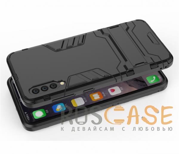 Изображение Черный / Soul Black Transformer | Противоударный чехол для Samsung A505F Galaxy A50 с мощной защитой корпуса
