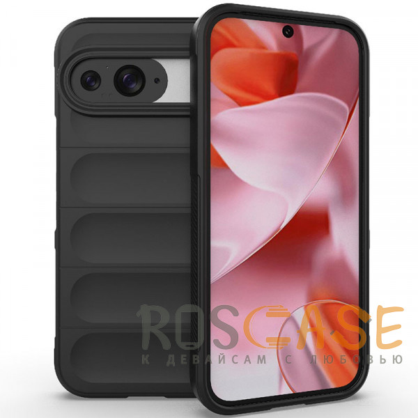 Фото Черный Flex Silicone | Противоударный чехол для Google Pixel 9 / 9 Pro с защитой камеры и микрофиброй