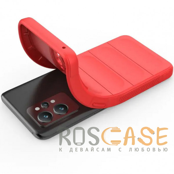 Фотография Красный Flex Silicone | Противоударный чехол для Realme GT2 Pro с защитой камеры и микрофиброй