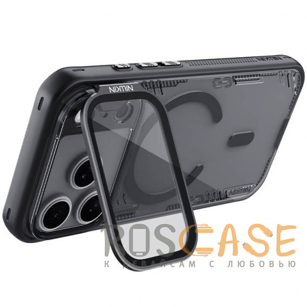 Фотография Черный Nillkin Iceblade Prop Magnetic | Полупрозрачный чехол с поддержкой Magsafe и подставкой для iPhone 17 Pro