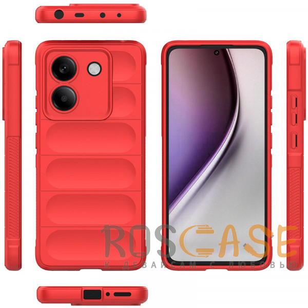 Фото Красный Flex Silicone | Противоударный чехол для Xiaomi Poco M7 Pro 5G с защитой камеры и микрофиброй