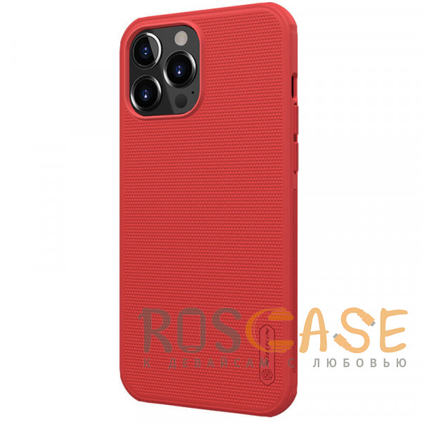 Фотография Красный Nillkin Super Frosted Shield Pro | Матовый пластиковый чехол для iPhone 13 Pro Max