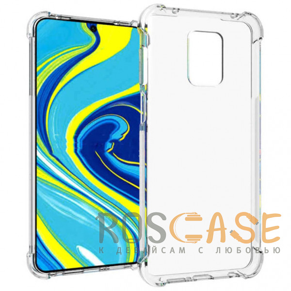 Фотография Прозрачный Противоударный силиконовый чехол для Xiaomi Redmi Note 9 Pro (Max) / Note 9S с усиленными углами
