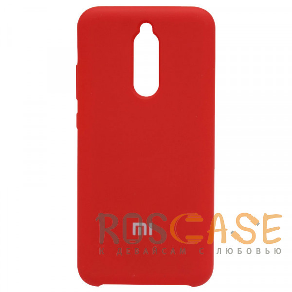 Фото Красный Silicone Cover | Чехол силиконовый с микрофиброй для Xiaomi Redmi 8