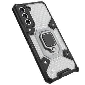 Honeycomb Armor | Противоударный чехол с защитой камеры и кольцом  для Samsung Galaxy S21