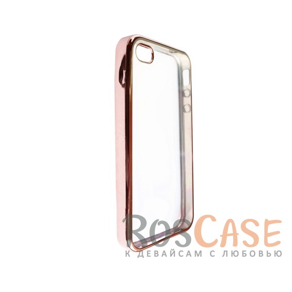 Изображение Розовый Силиконовый чехол для Apple iPhone 4/4S с глянцевой окантовкой