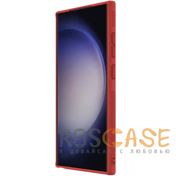 Изображение Красный Nillkin Super Frosted Shield Pro | Матовый чехол из пластика и ТПУ для Samsung Galaxy S24 Ultra