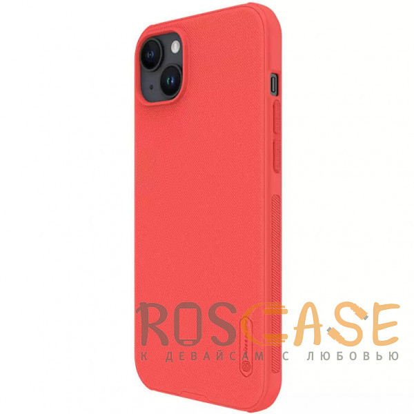 Фотография Красный Nillkin Super Frosted Shield Pro | Матовый чехол из пластика и ТПУ для iPhone 15 Plus