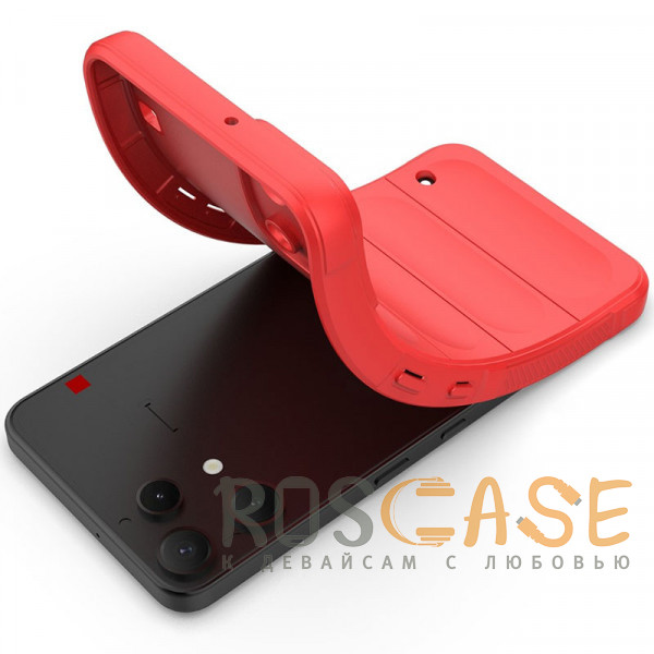 Фотография Красный Flex Silicone | Противоударaный чехол для Nothing Phone 3a Lite с защитой камеры и микрофиброй