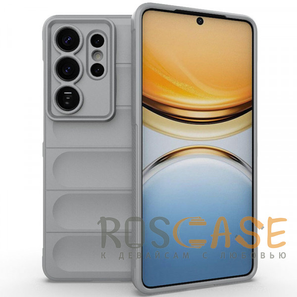 Фото Серый Flex Silicone | Противоударный чехол для Samsung Galaxy S26 Ultra с защитой камеры и микрофиброй