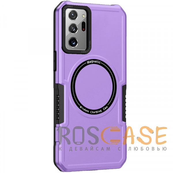 Фото Фиолетовый Magnetic Armor | Противоударный чехол с поддержкой MagSafe для Samsung Galaxy Note 20 Ultra