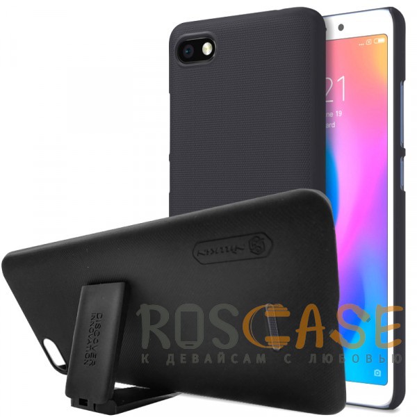 

Nillkin Super Frosted Shield | Матовый чехол для Xiaomi Redmi 6A (+ подставка) (Черный)