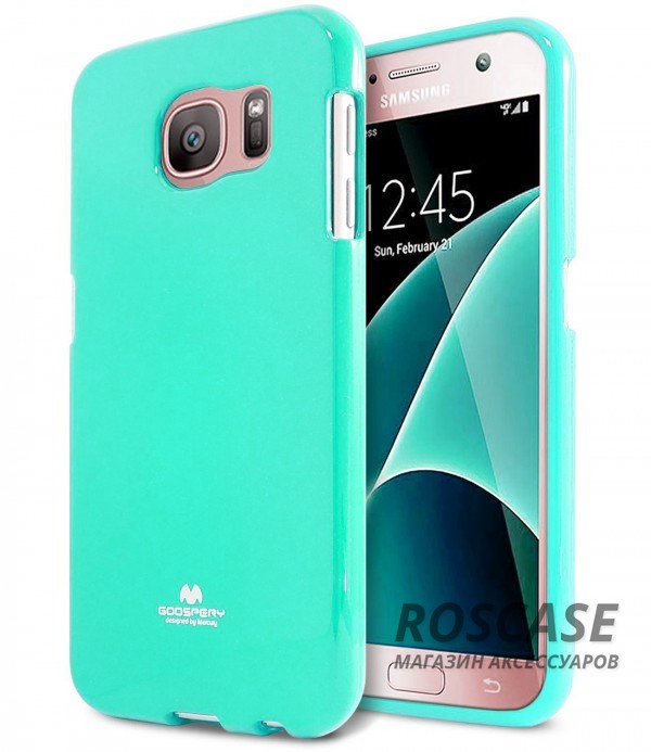 Фото Бирюзовый Mercury Jelly Pearl Color | Яркий силиконовый чехол для для Samsung G930F Galaxy S7