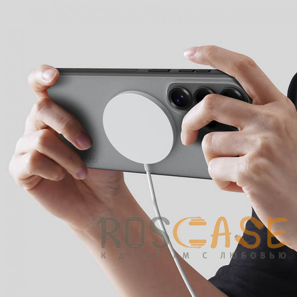 Изображение Серый Nillkin Super Frosted Shield Magnetic | Полупрозрачный чехол с поддержкой Magsafe для Samsung Galaxy S26 Ultra