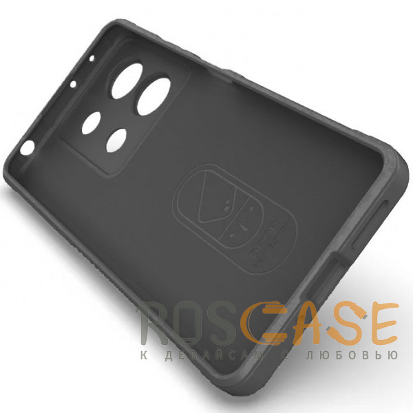 Фото Черный Flex Silicone | Противоударный чехол для Xiaomi Redmi Note 13 5G с защитой камеры и микрофиброй