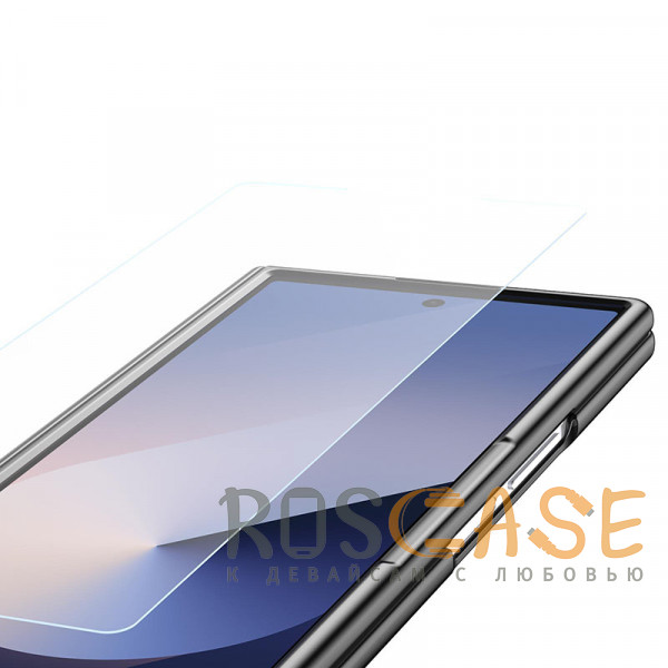 Фото Черный Чехол 3D с кожаной вставкой и стилусом для Samsung Galaxy Z Fold 8 Ultra