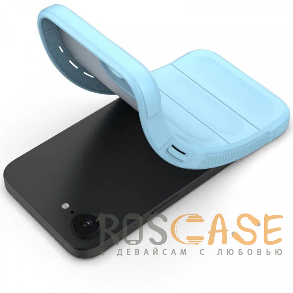 Фотография Голубой Flex Silicone | Противоударный чехол для iPhone 16e с защитой камеры и микрофиброй